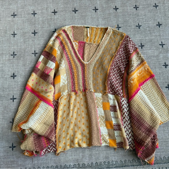 Free People Sweaters - Free People Multicolor Patchwork Sweater